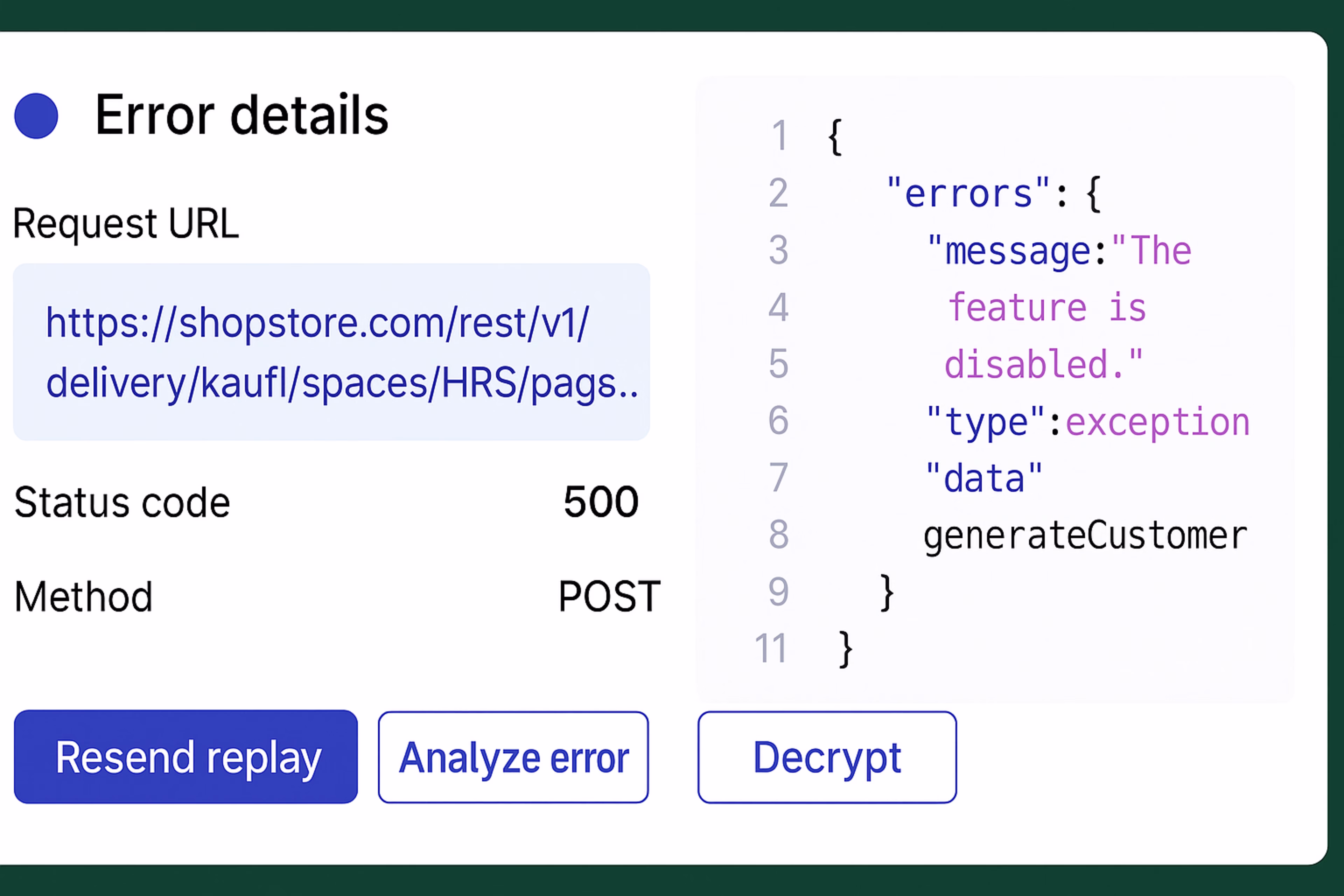 [visual] error analysis error details