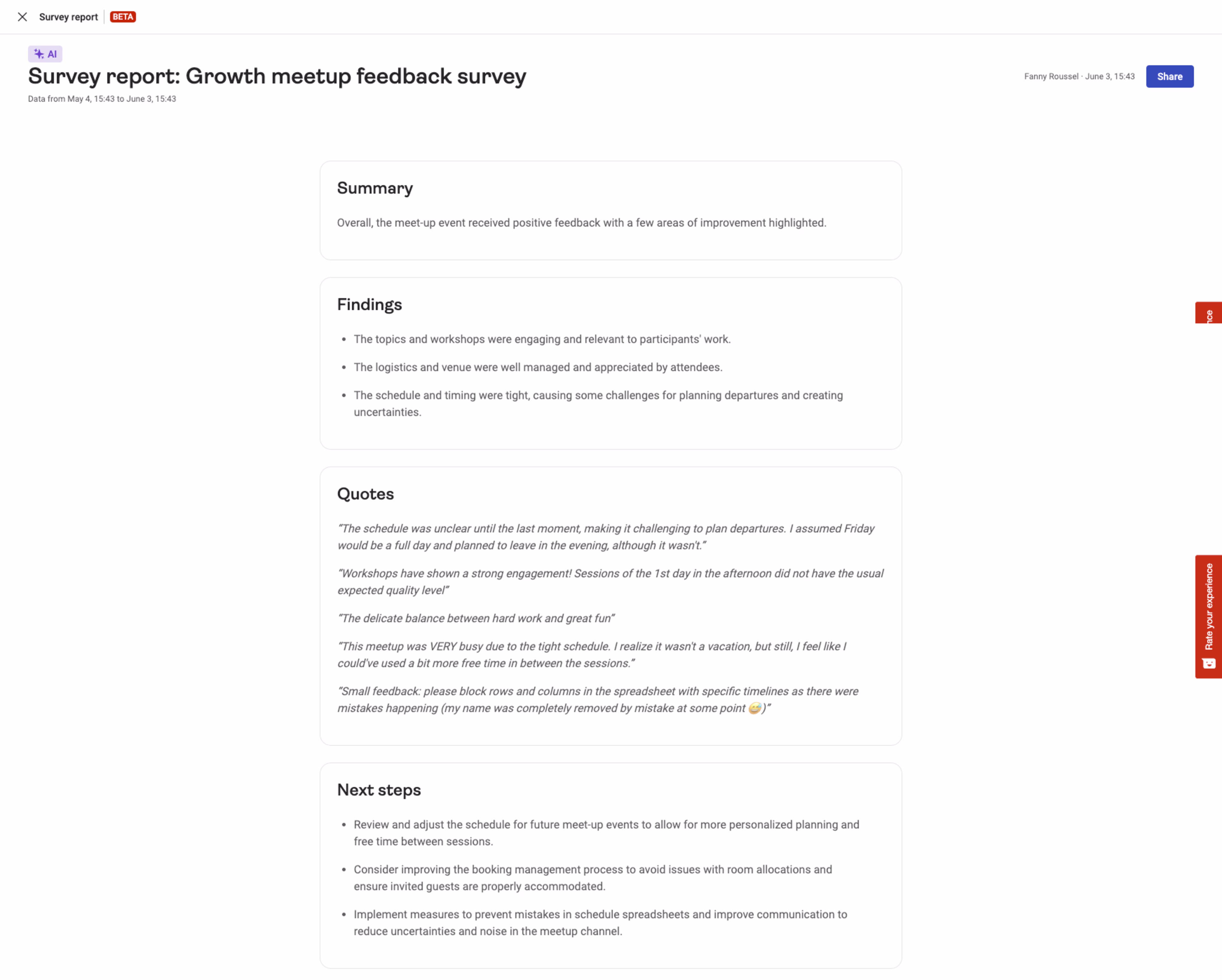 [Visual] Surveys - AI summary